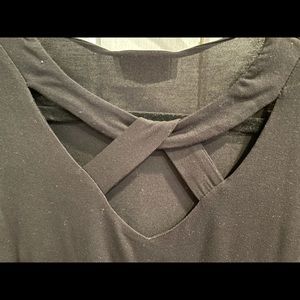 Black sexy detail top. NEVER WORN